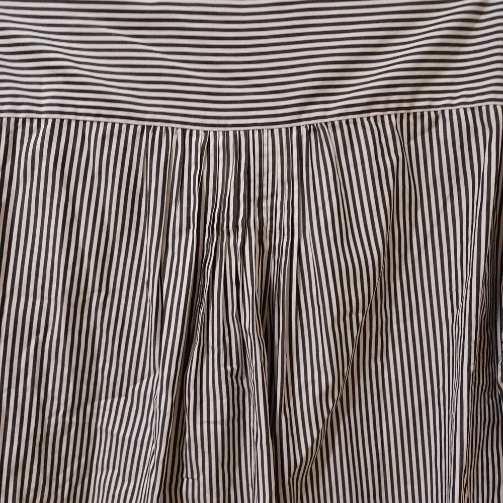Nili Lotan 3/4 Sleeve Navy Blue Stripe Button Down Relaxed Boxy Fit Shirt XS - Picture 8 of 9